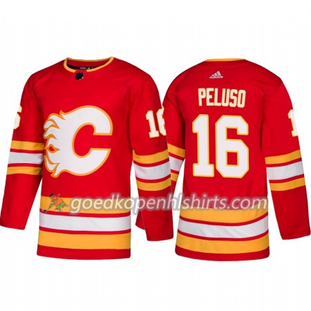 Calgary Flames Anthony Peluso 26 Adidas 2018-2019 Alternate Authentic Shirt - Mannen